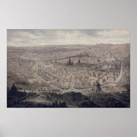 Poster Vue de Vienne, vers 1860 (Devant)