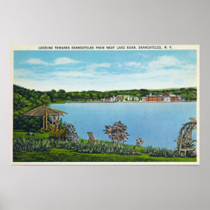 Poster Vue de ville de la route occidentale de lac