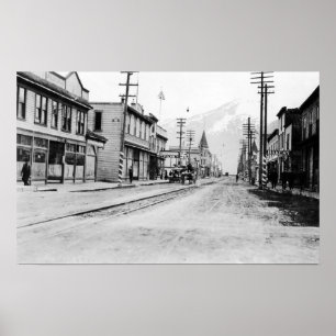 Poster Vue de ville de Skagway, photographie de l'Alaska