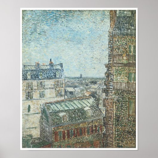 Poster Vue de Vincent's Window, Vincent Van Gogh (Devant)