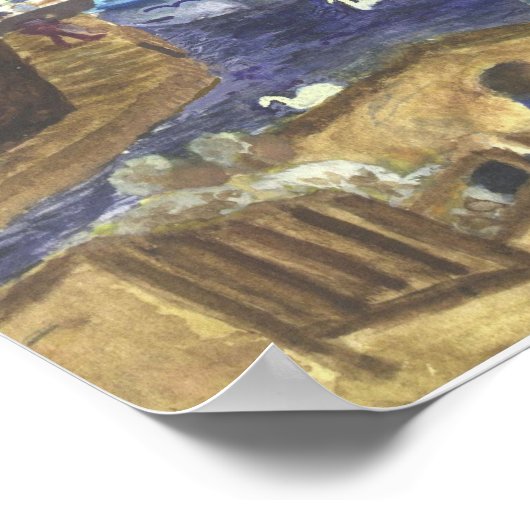 Poster Vue de Wroxham Bridge Norfolk Broads (Coin)