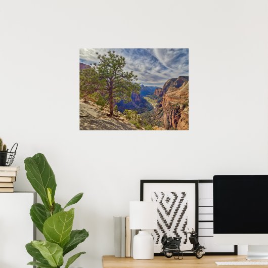 Poster Vue de Zion Canyon depuis Angels Landing (Bureau à domicile)