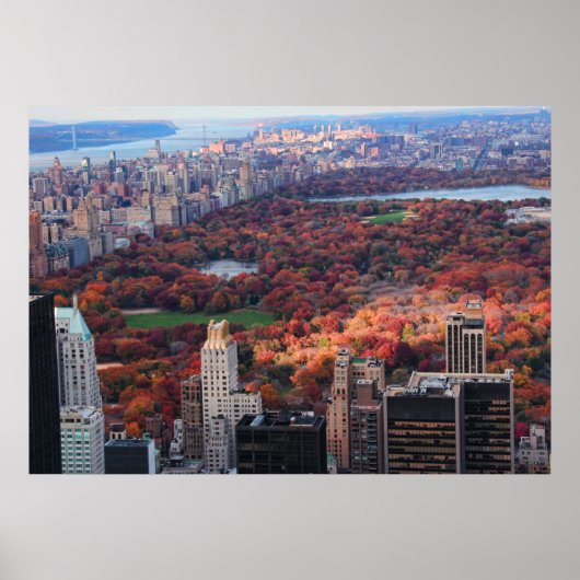 Poster Vue d'en haut : Automne à Central Park 01 (Devant)