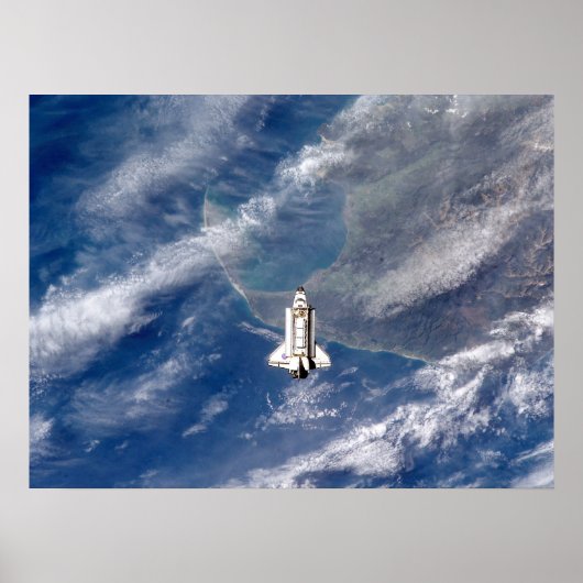 Poster Vue d'ensemble de la navette spatiale de ISS (Devant)