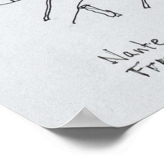 Poster Vue d'ensemble de la ville | Nantes, France (Coin)