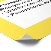 Poster Vue d'ensemble des infections bactériennes (Coin)