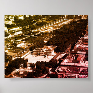 Poster Vue d'ensemble du parc Belvedere à Vienne en Autri