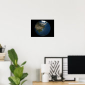 Poster Vue d'ensemble sur l'Asie avec la glace de mer arc (Bureau à domicile)