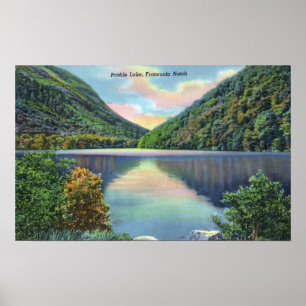 Poster Vue d'entaille de Franconia de lac profile