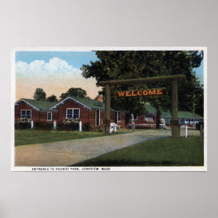 Poster Vue d'entrée de parc de touristes