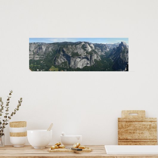 Poster Vue depuis Glacier Point dans le parc national Yos (Cuisine)