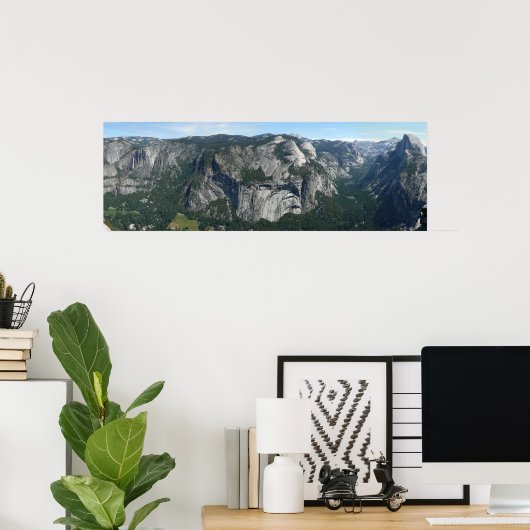 Poster Vue depuis Glacier Point dans le parc national Yos (Bureau à domicile)