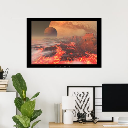 Poster Vue depuis Io (Bureau à domicile)