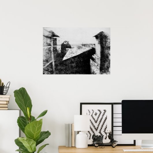 Poster Vue depuis la fenêtre du Gras, Joseph Niepce (Bureau à domicile)