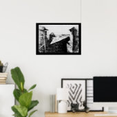 Poster Vue depuis la fenêtre du Gras, première photo (Bureau à domicile)