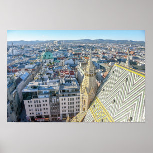 Poster Vue depuis la tour de la cathédrale Saint-Étienne,