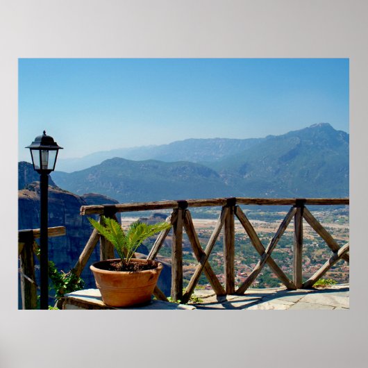Poster Vue depuis le balcon de Meteora Greece (Devant)