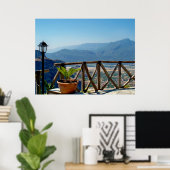 Poster Vue depuis le balcon de Meteora Greece (Bureau à domicile)