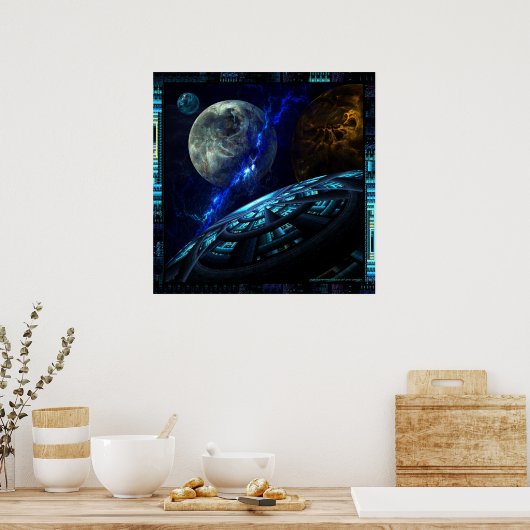 Poster vue depuis le pont (Cuisine)