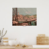 Poster Vue depuis le port, Mentone, Riviera (Cuisine)