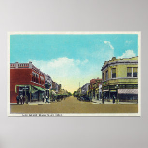 Poster Vue des automnes de Park Avenue Idaho,
