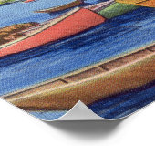 Poster Vue des bateaux dans le port (Coin)