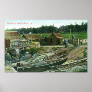 Poster Vue des bateaux sur la plage dans Chinatown