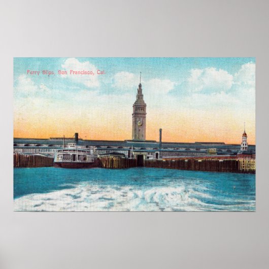 Poster Vue des bordures de traversier et de la tour (Devant)