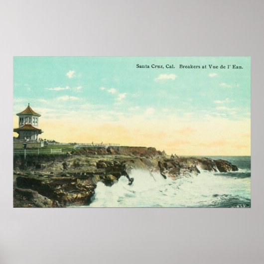 Poster Vue des brasseurs à Vue de l'EauSanta Cruz, CA (Devant)