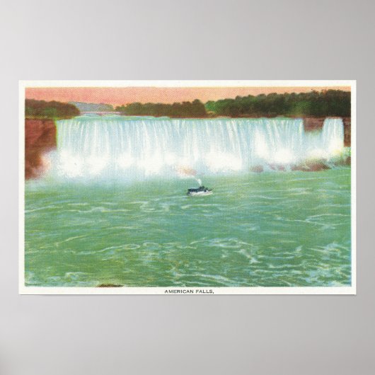 Poster Vue des chutes américaines (Devant)