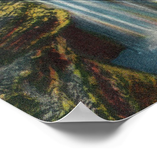 Poster Vue des chutes Rainbow et du pont (Coin)