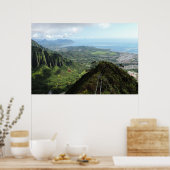 Poster Vue des Escaliers au Ciel (Hawaii) (Cuisine)