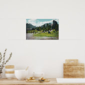 Poster Vue des invités sur une promenade dans le jardin (Cuisine)