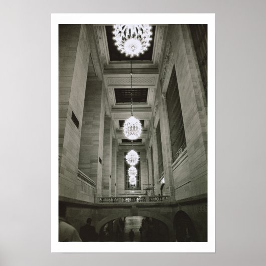 Poster Vue des lampes (photo b/w) (Devant)