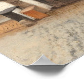 Poster Vue des maisons à Delft (La Petite Rue) (Coin)