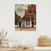 Poster Vue des maisons à Delft (La Petite Rue) (Cuisine)