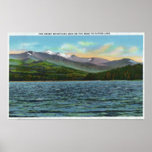 Poster Vue des Mts neigeux de la route du lac Tupper