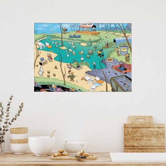 Poster Vue des oiseaux des marais (Cuisine)