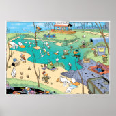 Poster Vue des oiseaux des marais (Devant)