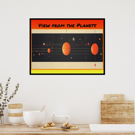 Poster Vue des planètes (Cuisine)