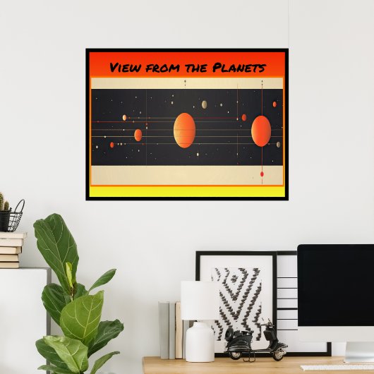 Poster Vue des planètes (Bureau à domicile)