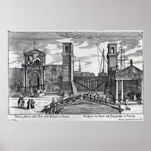 Poster Vue des portes à l'entrée de l'Arsenal (Devant)