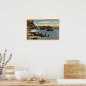 Poster Vue des rochers de phoque avec phoques (Cuisine)