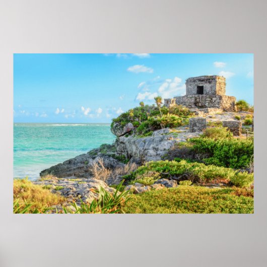 Poster Vue Des Ruines De Tulum, Temple Dieu Des Vents, Me (Devant)