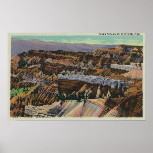 Poster Vue des ruptures de cèdre (Devant)