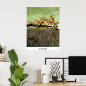 Poster Vue des Saintes-Maries par Vincent van Gogh (Bureau à domicile)
