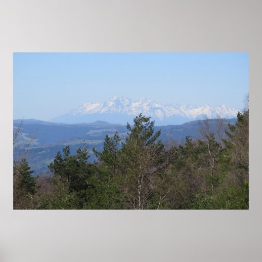 Poster Vue des Tatras de Beskid Sadecki (Devant)