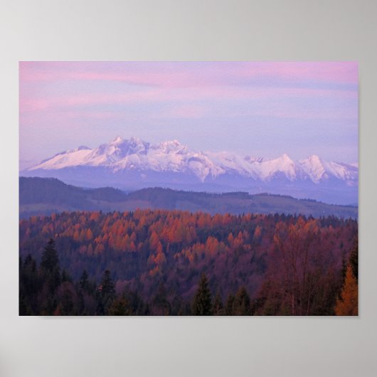 Poster Vue des Tatras de Beskid Sądecki (Devant)