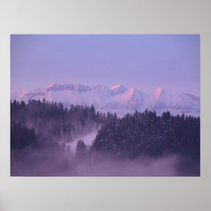 Poster Vue des Tatras d'hiver