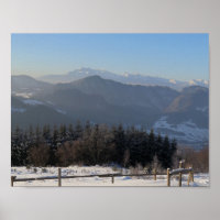 Vue des Tatras d'hiver de Beskid Sądecki